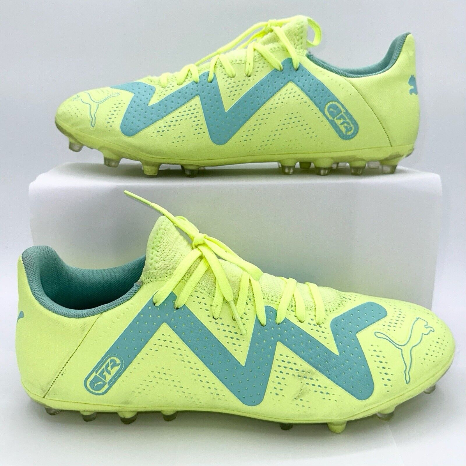 Puma Future Play Fg Ag Neon Green Blue Soccer Cleats 107188-01 Sz9 Wm 11